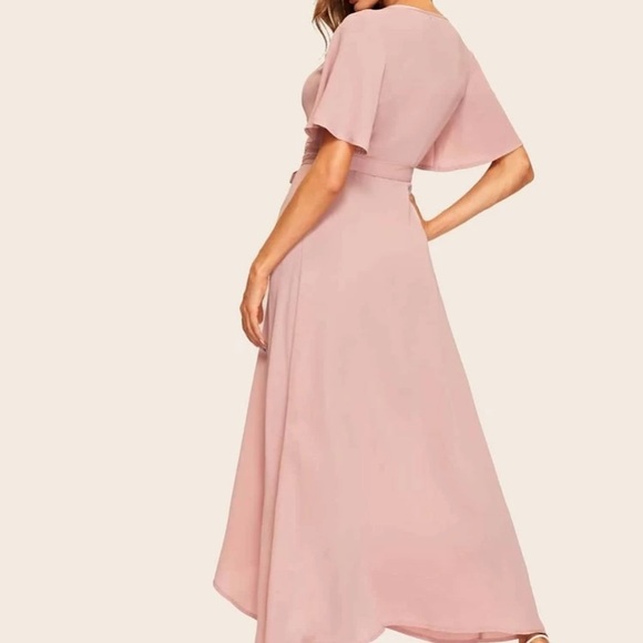 Flattering Bell Sleeve Wrap Dress with Belt - Picture 2 of 7
